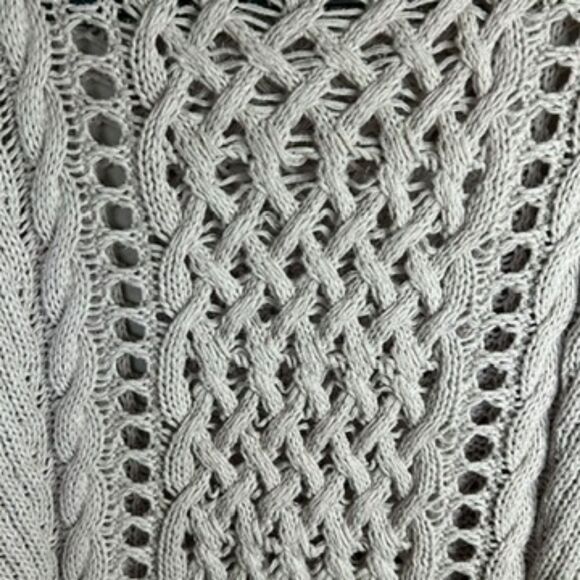 🍦 SMALL OPEN KNIT SWEATER OATMEAL CREAM BEIGE CASLON NORDSTROM - Picture 2 of 6